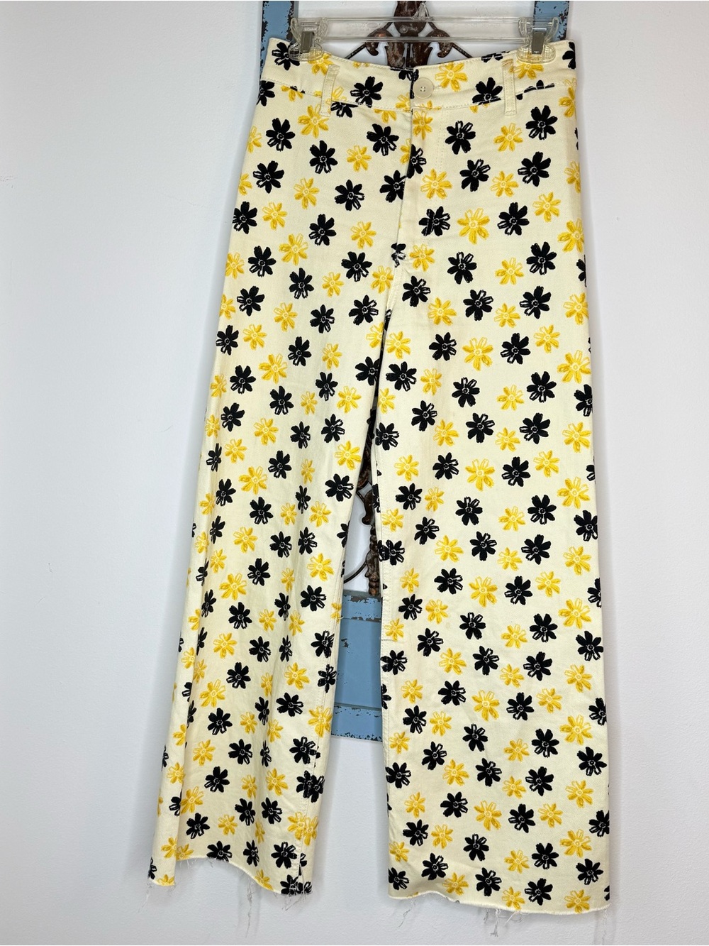Zara The Marine Straight Floral Print Pants